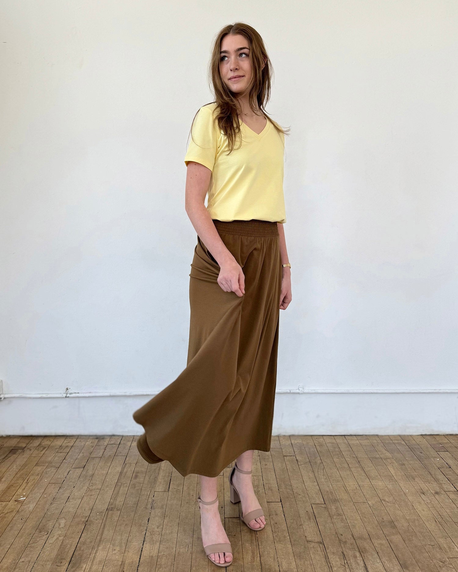 CAMELLIA skirt in Kona Brown