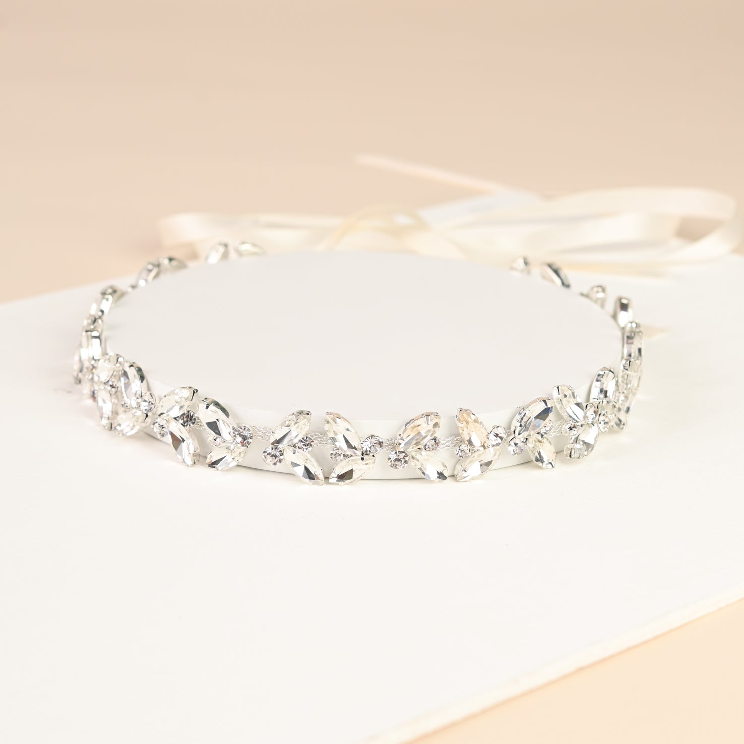 Crystal Serenade Silk Ribbon Headband