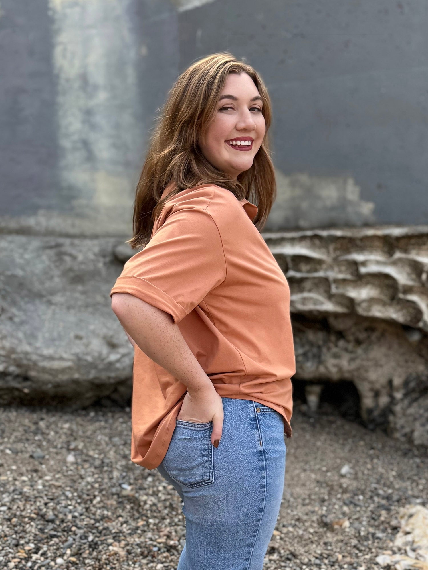 MELROSE top in Italian Clay