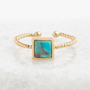 Jayne Turquoise Square Ring