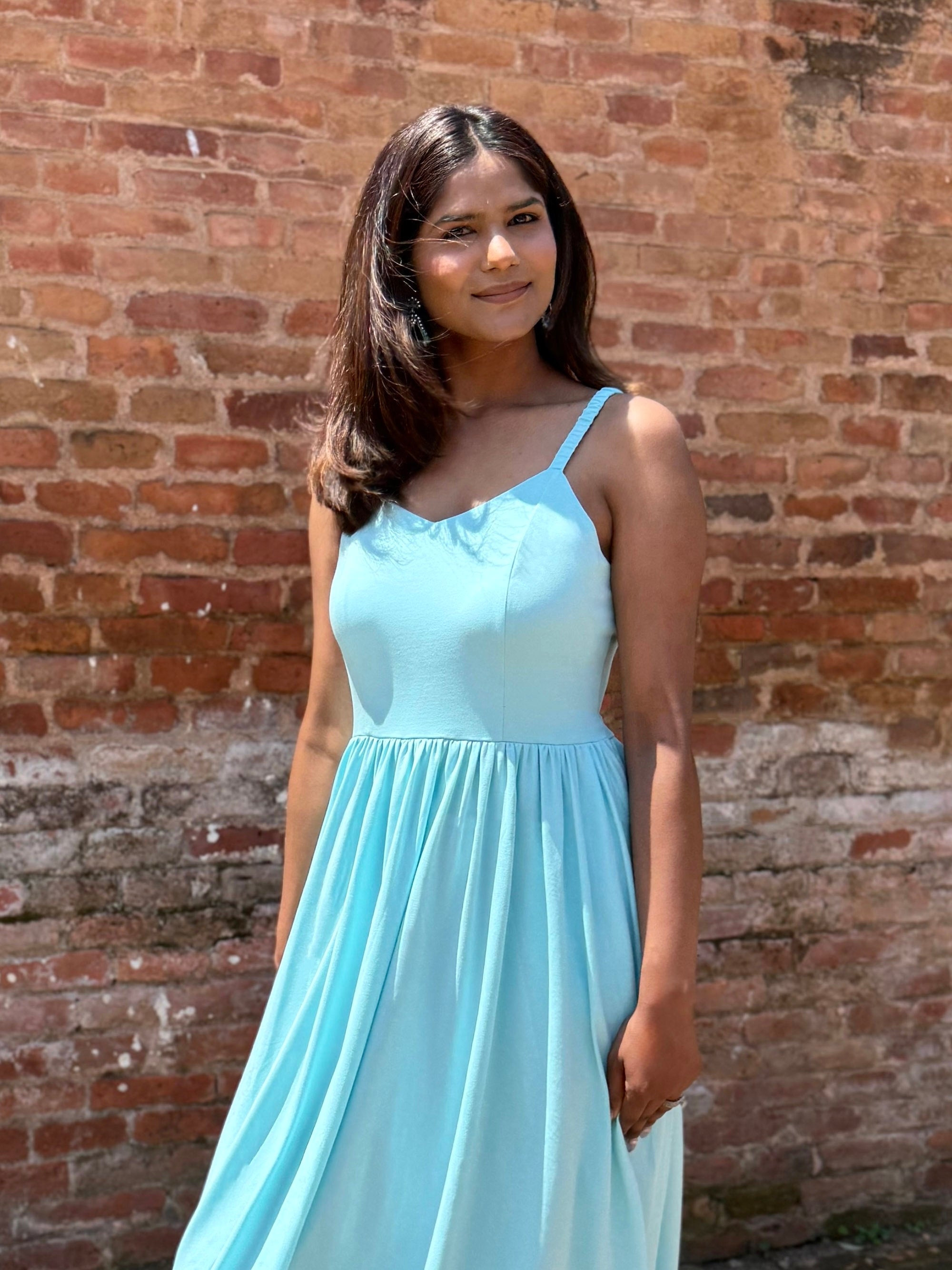 LYDIA dress in Crisp Aqua