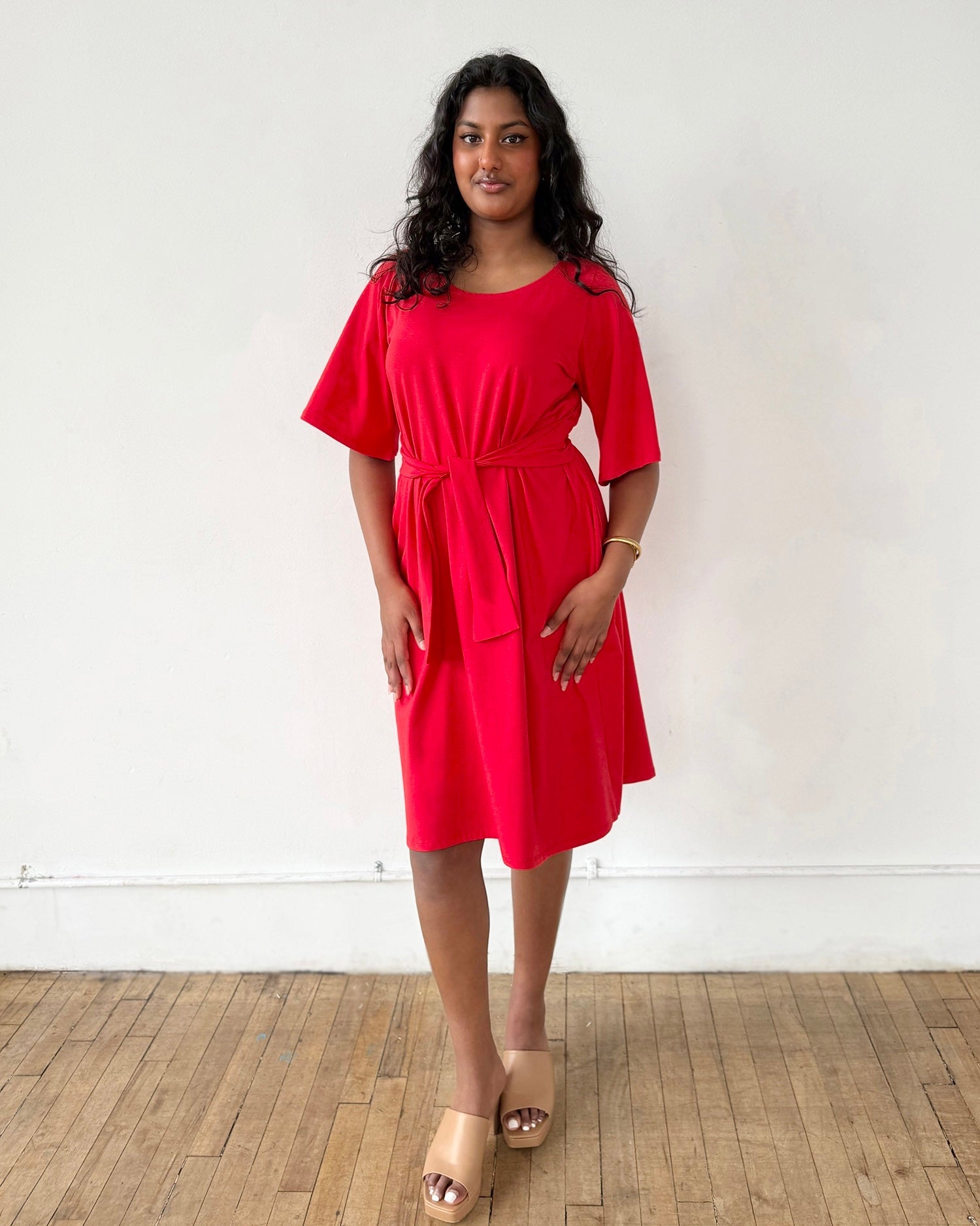 IRVINE dress in Bright Ruby