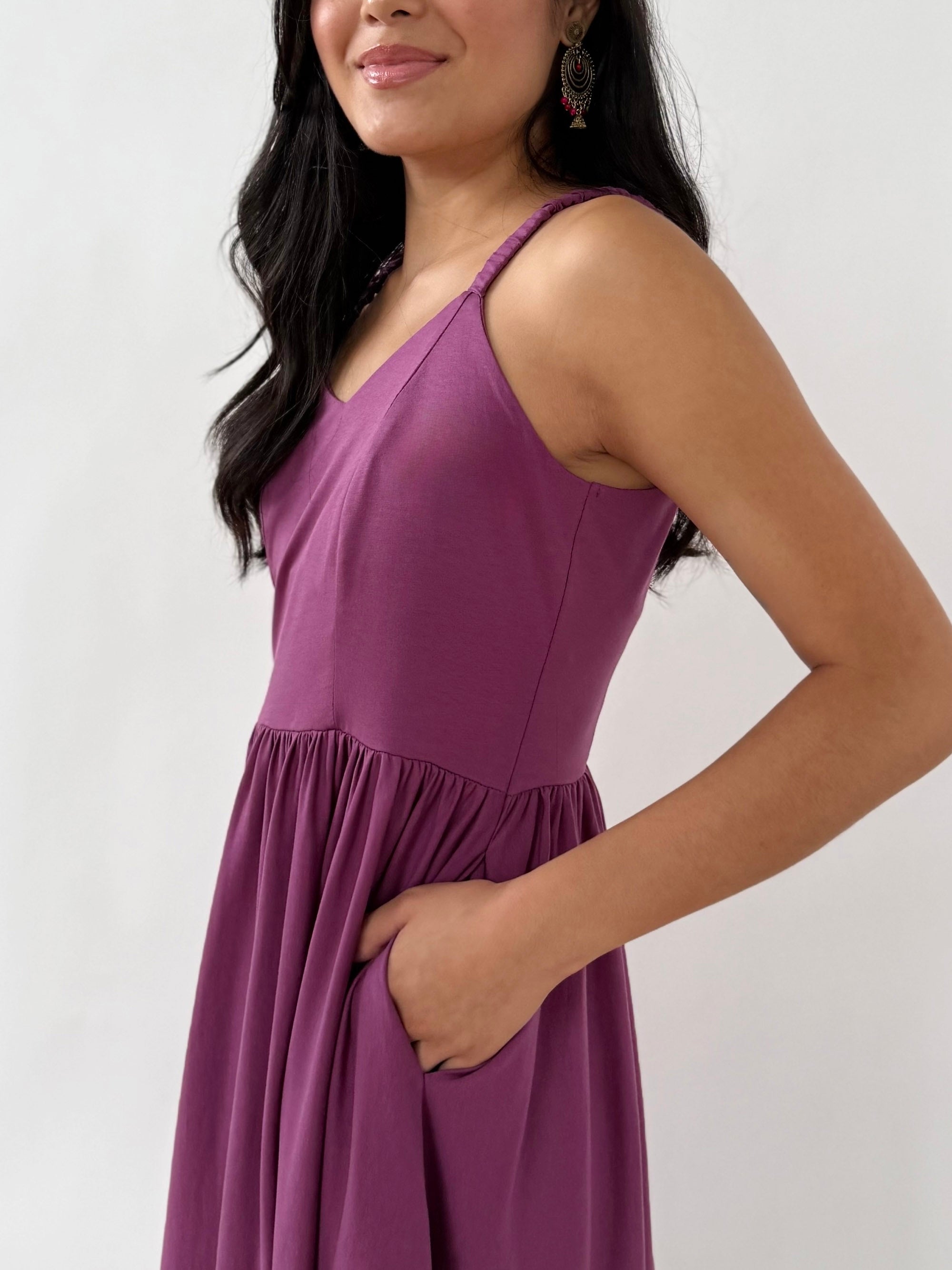 LYDIA dress in Deep Lilac