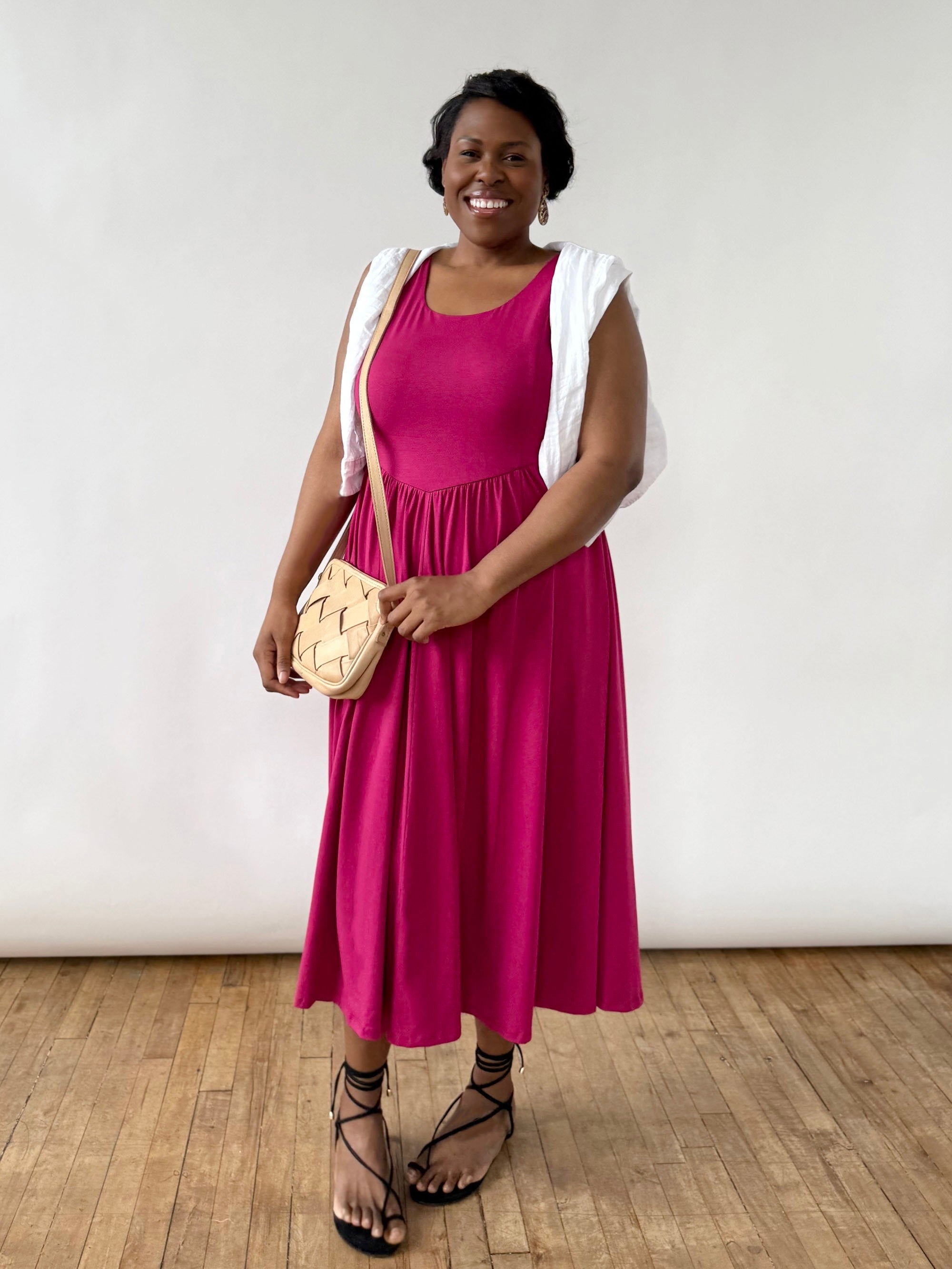 ESTHER dress in Garnet Pink
