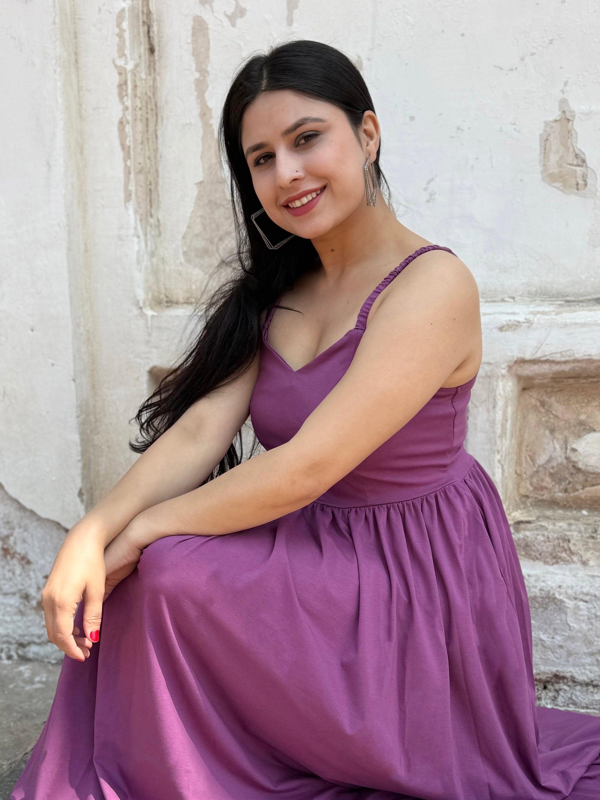 LYDIA dress in Deep Lilac