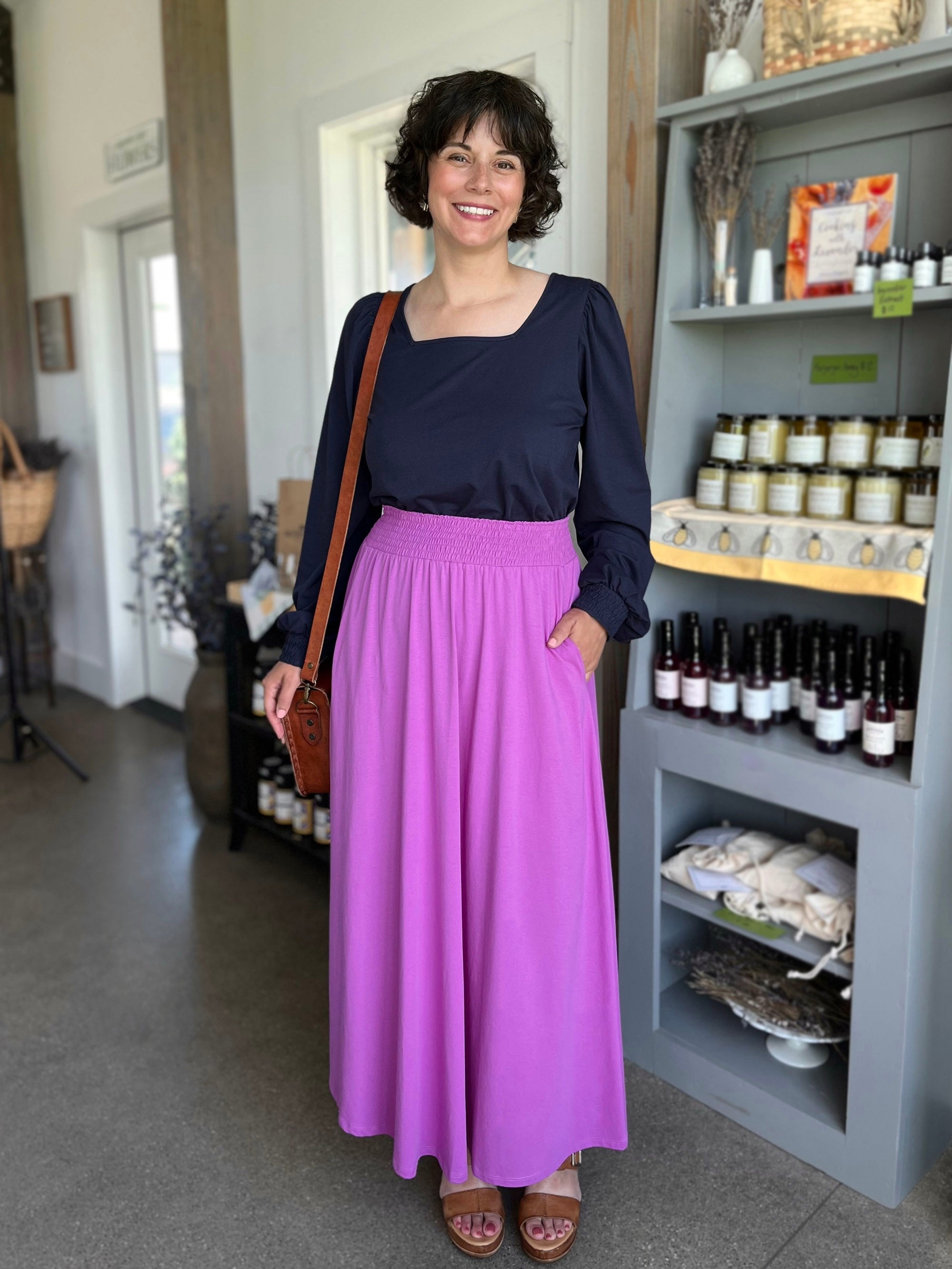 CAMELLIA skirt in Magenta Bloom
