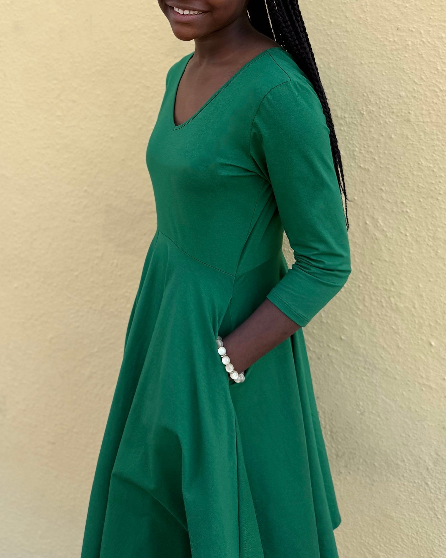 LOUISE dress in Rich Emerald