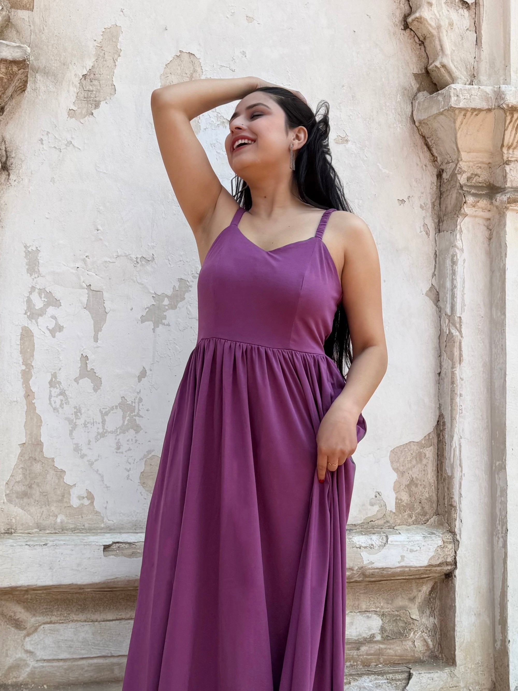 LYDIA dress in Deep Lilac