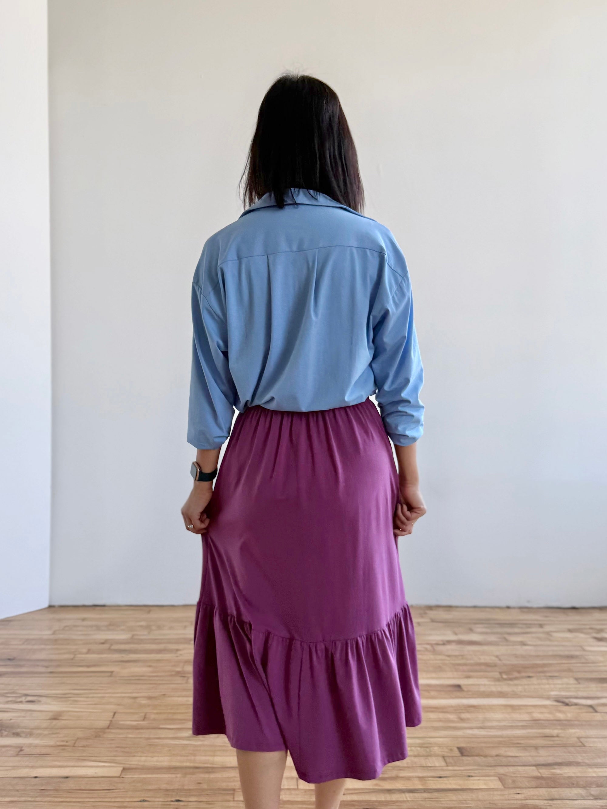 LINDSEY blouse in Light Cornflower