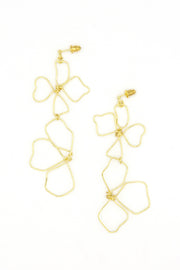 Continuous Line Art Earrings - Wildflower