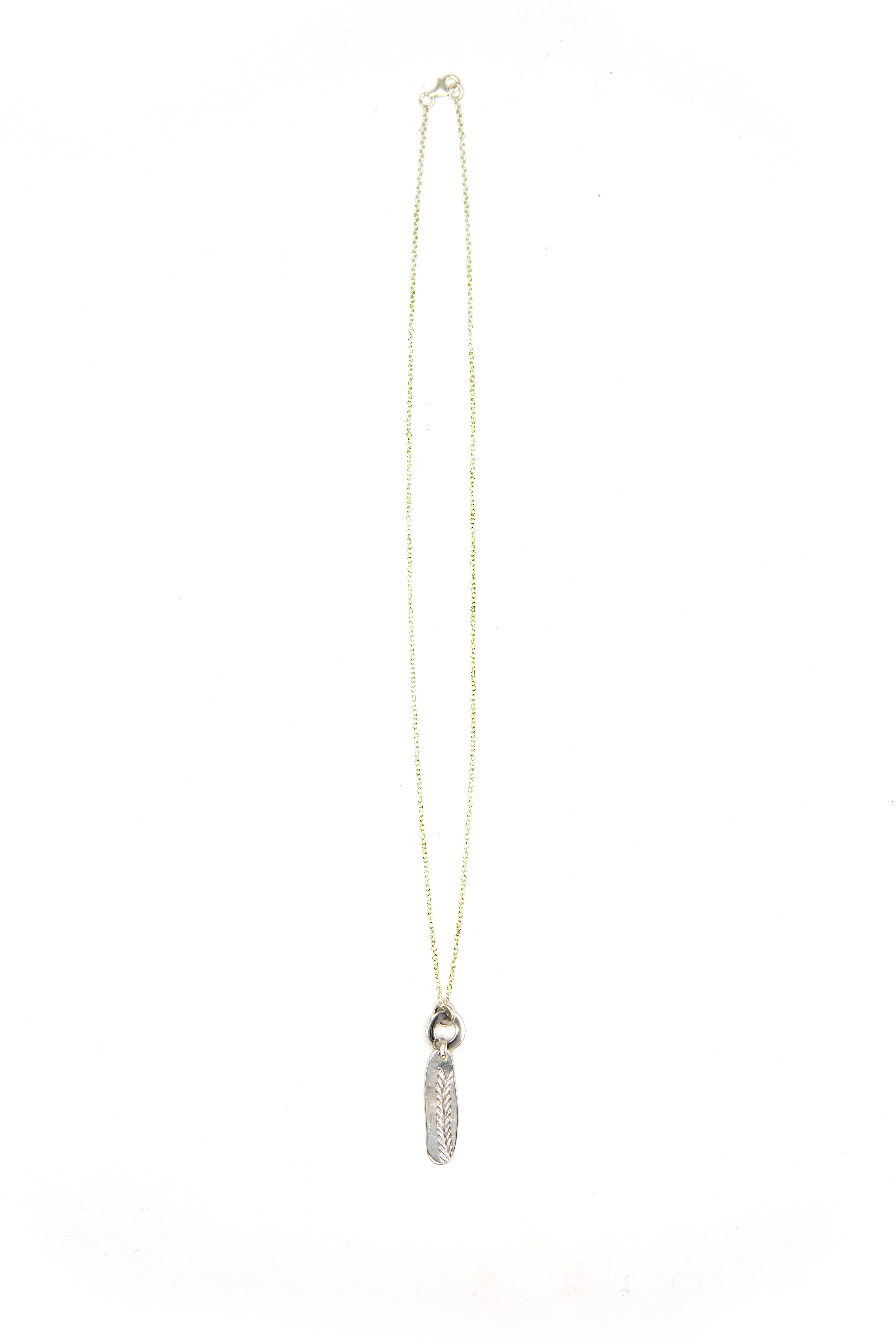 Wild Grass Sterling Silver Pendant Necklace