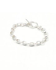 Interconnected Silver Toggle Bracelet
