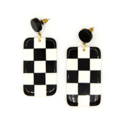 Checkered Resin Earrings