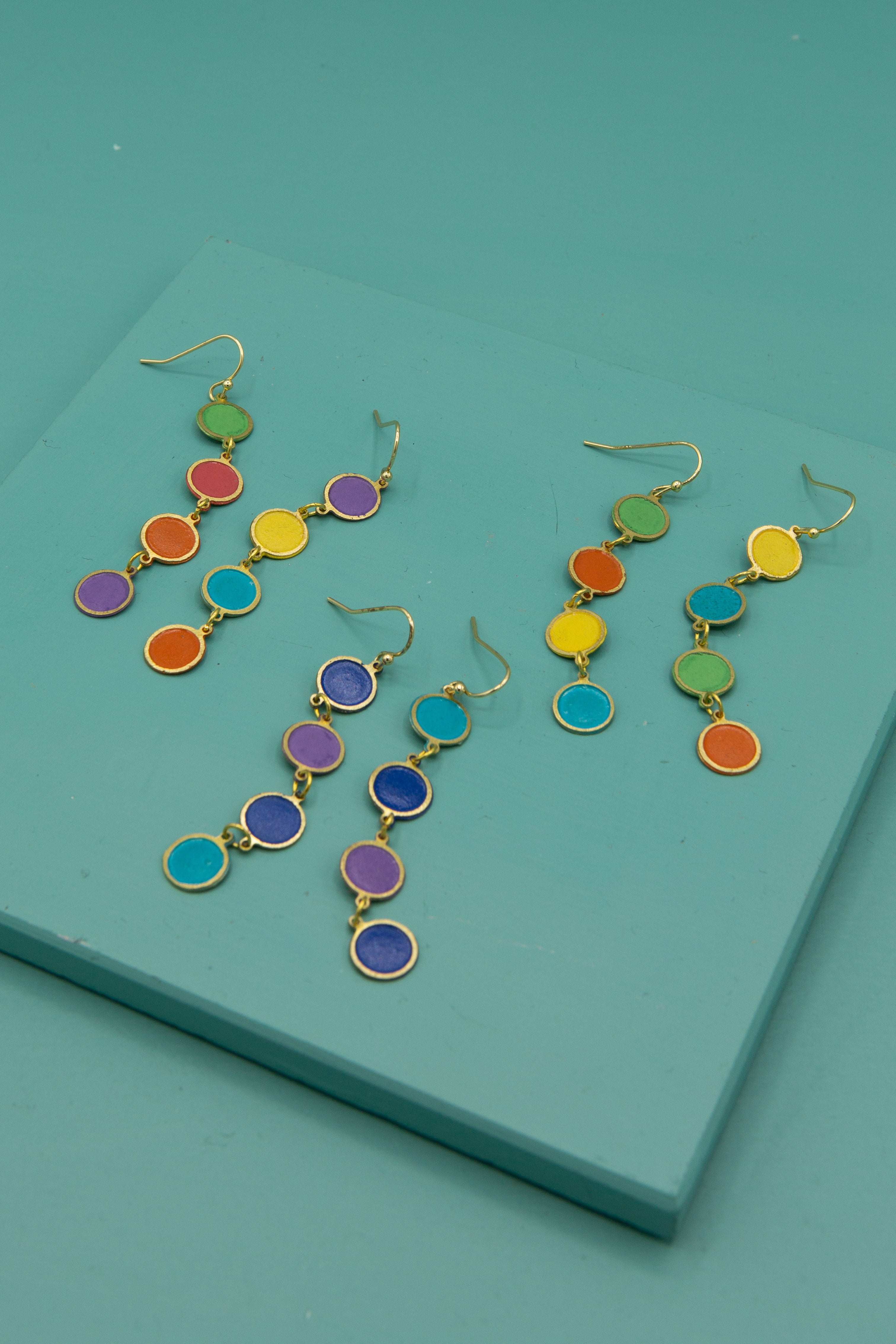 Color Study Enamel Earrings