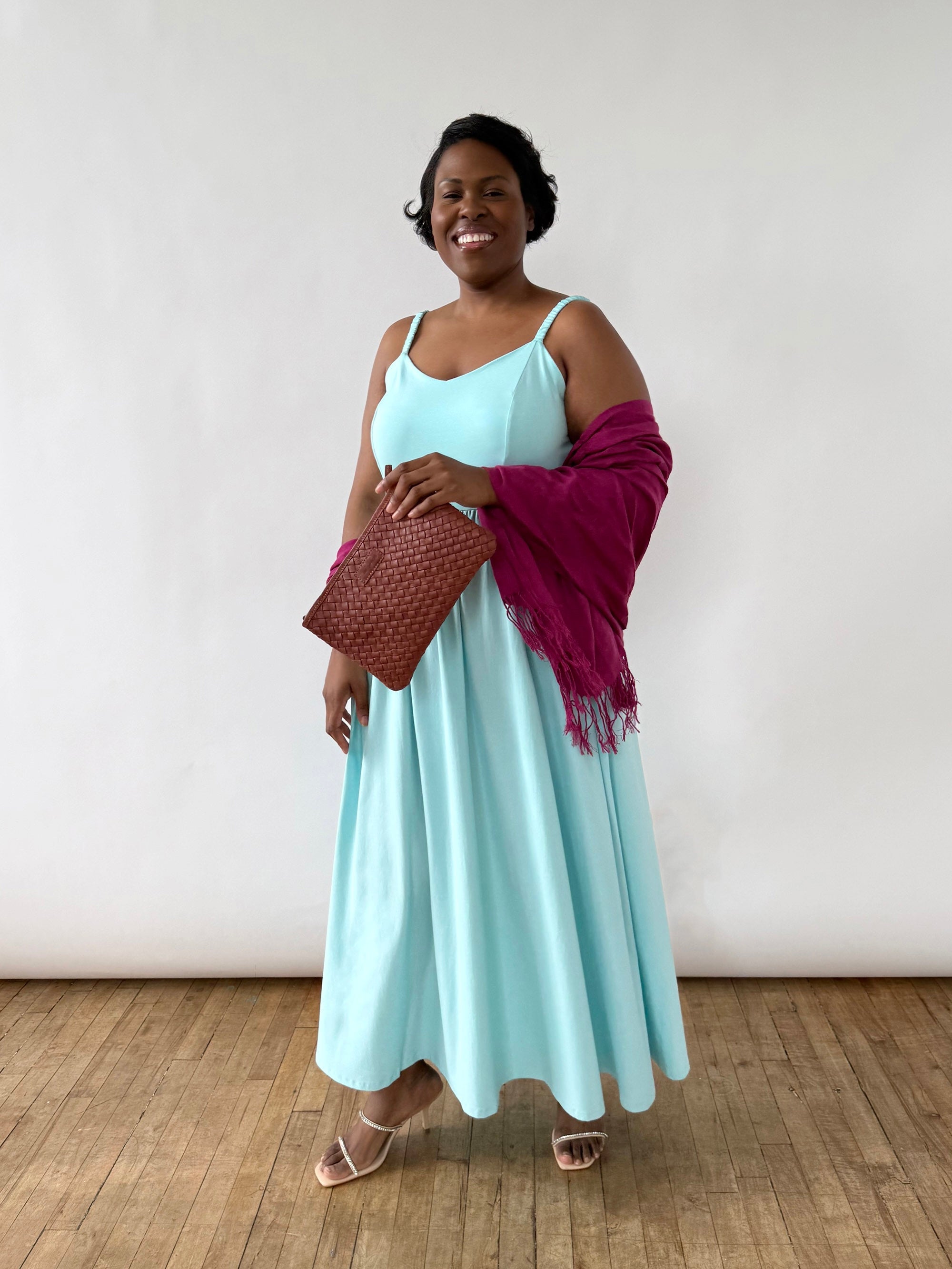 LYDIA dress in Crisp Aqua