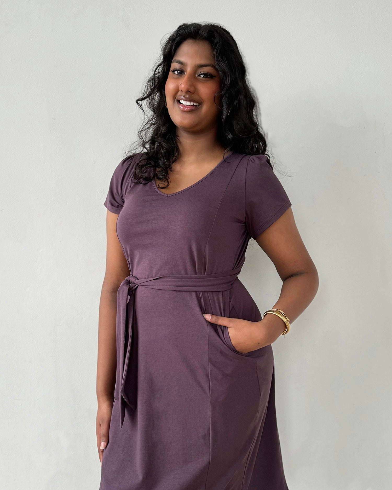 QUINTA dress in Plum