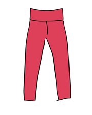 High Rise Ankle Length Leggings Pomegranate Punch