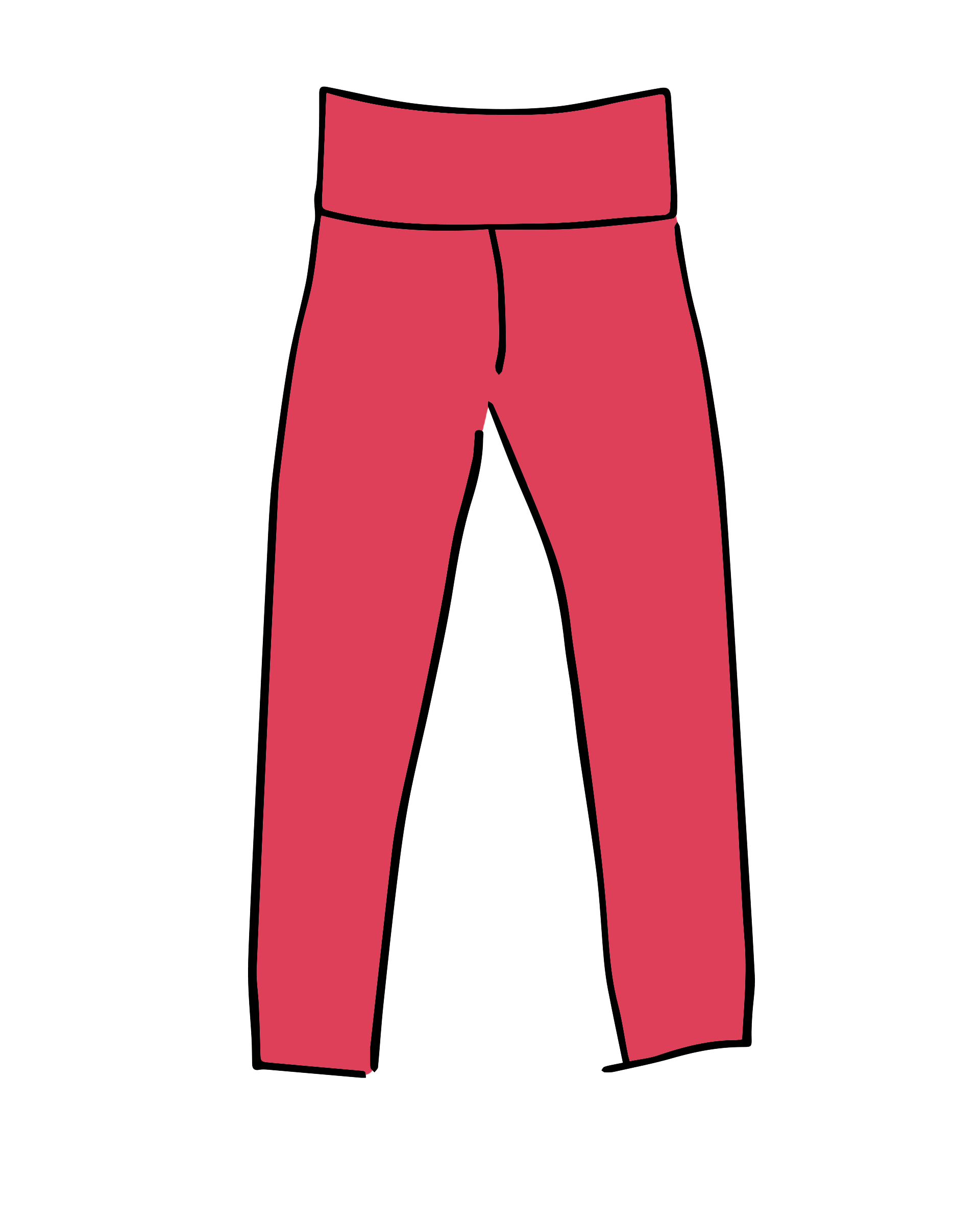 High Rise Ankle Length Leggings Pomegranate Punch