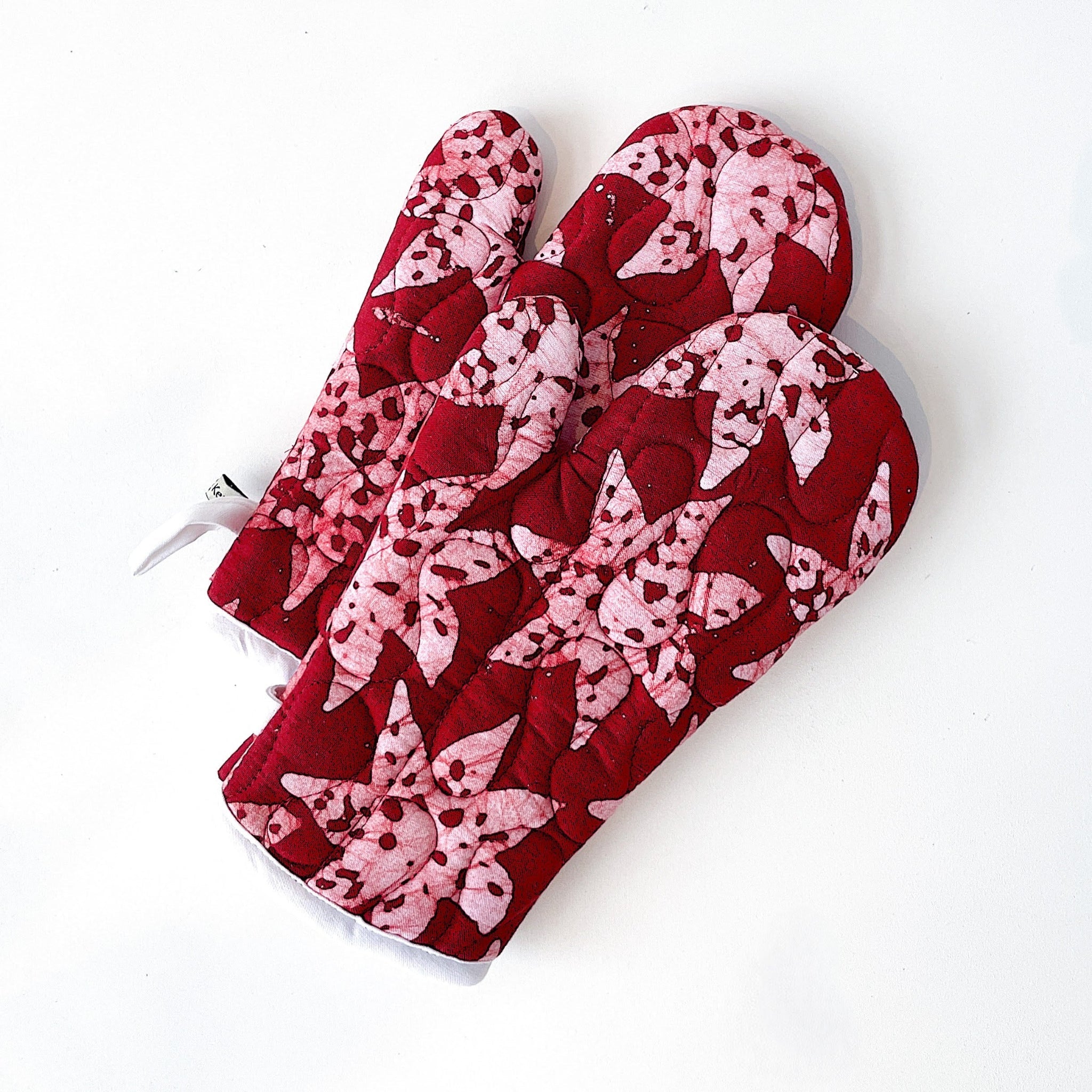 Poinsettia Oven Mitts