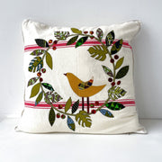 Christmas Bird & Wreath Pillowcase