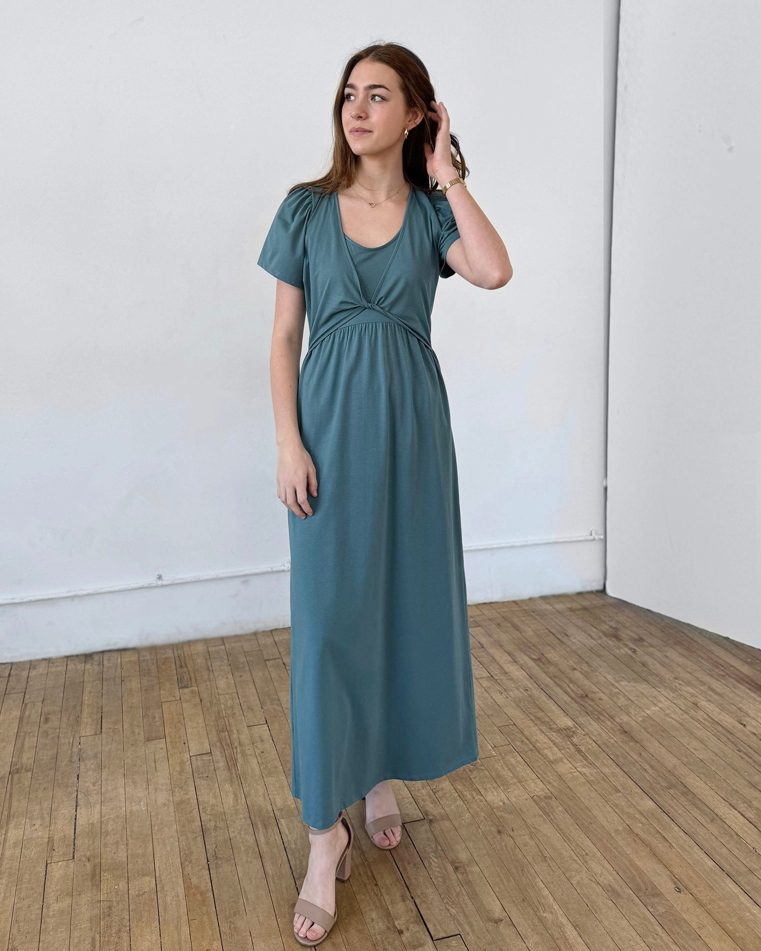 MONICA dress in Dark Aqua