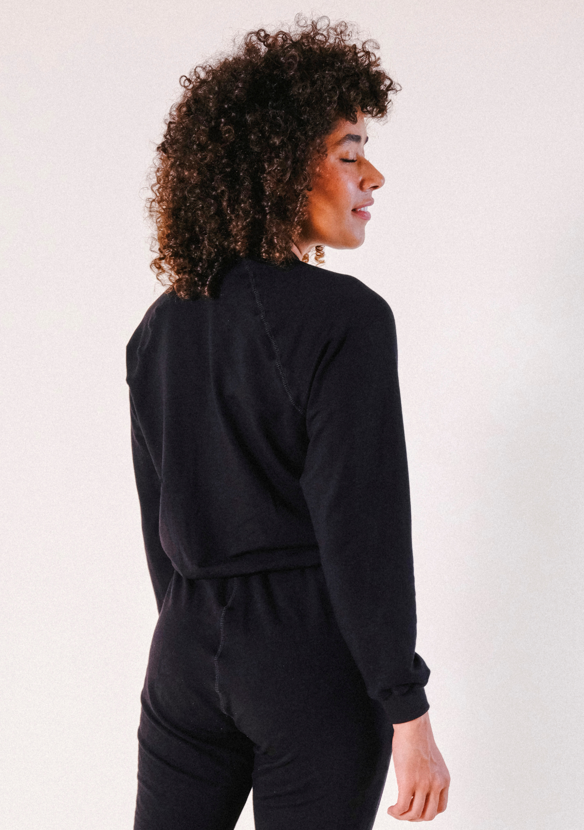 Agnes Raglan Organic Cotton + Tencel™ Sweatshirt - Black