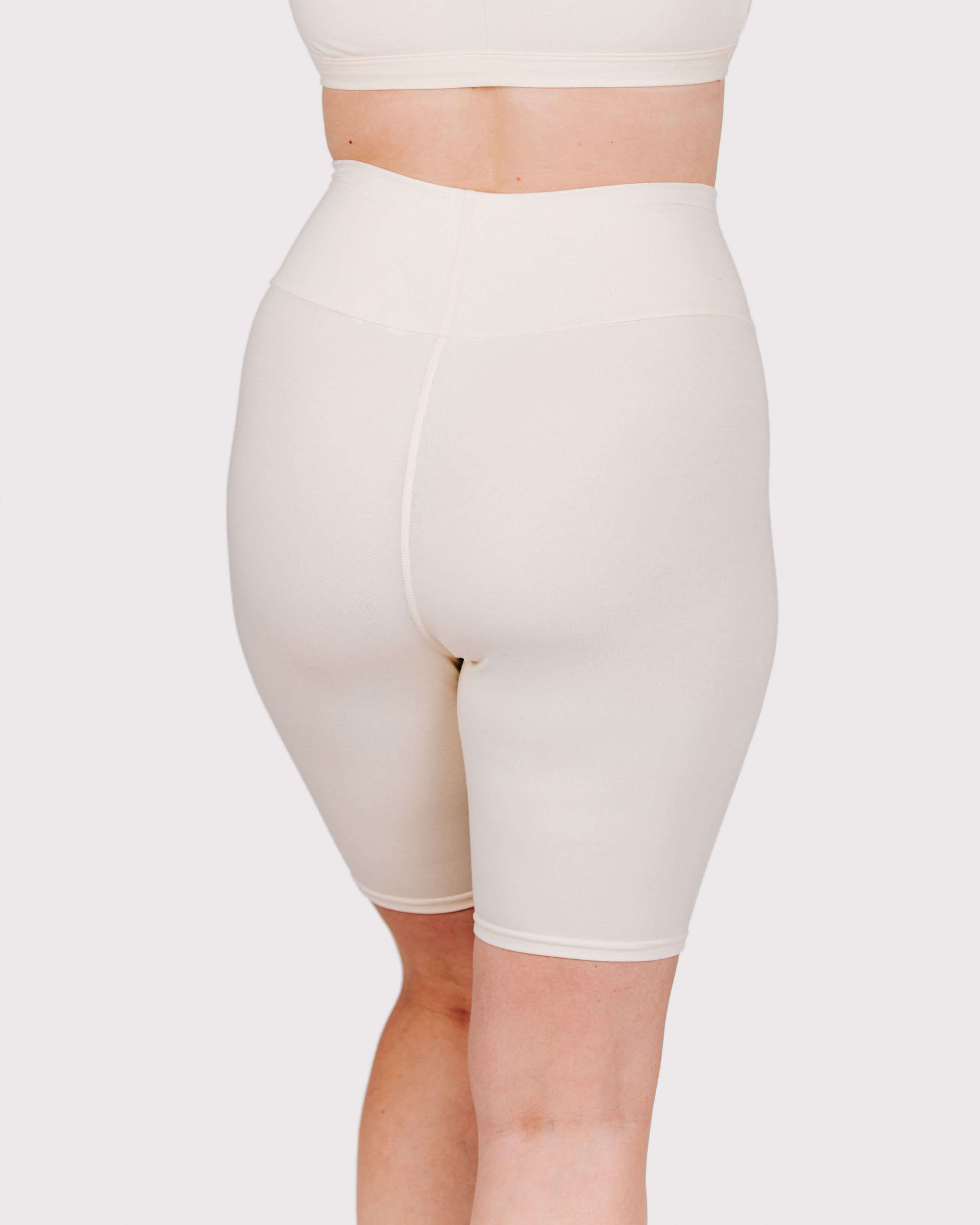 High Rise Bike Shorts Plain Vanilla