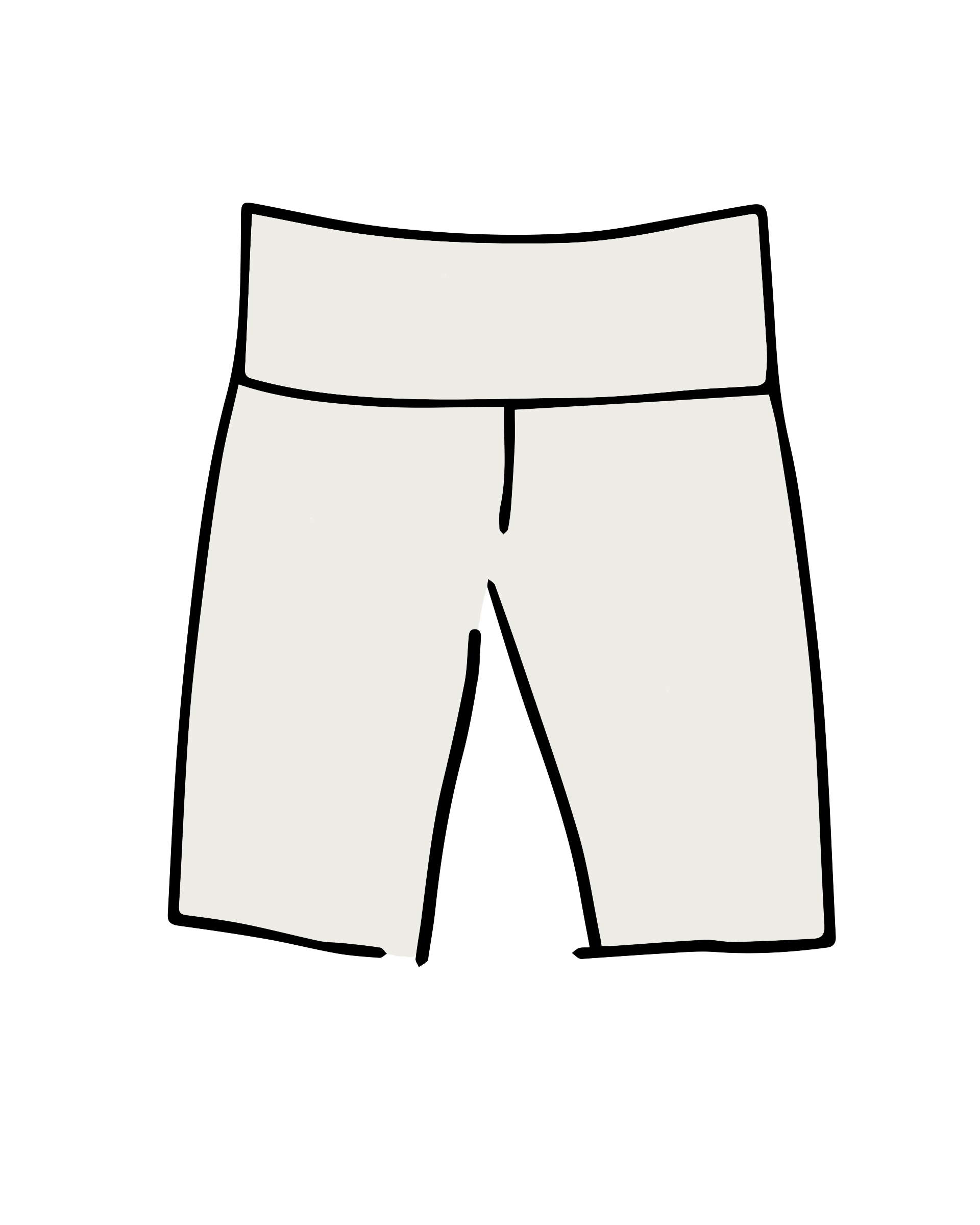 High Rise Bike Shorts Plain Vanilla