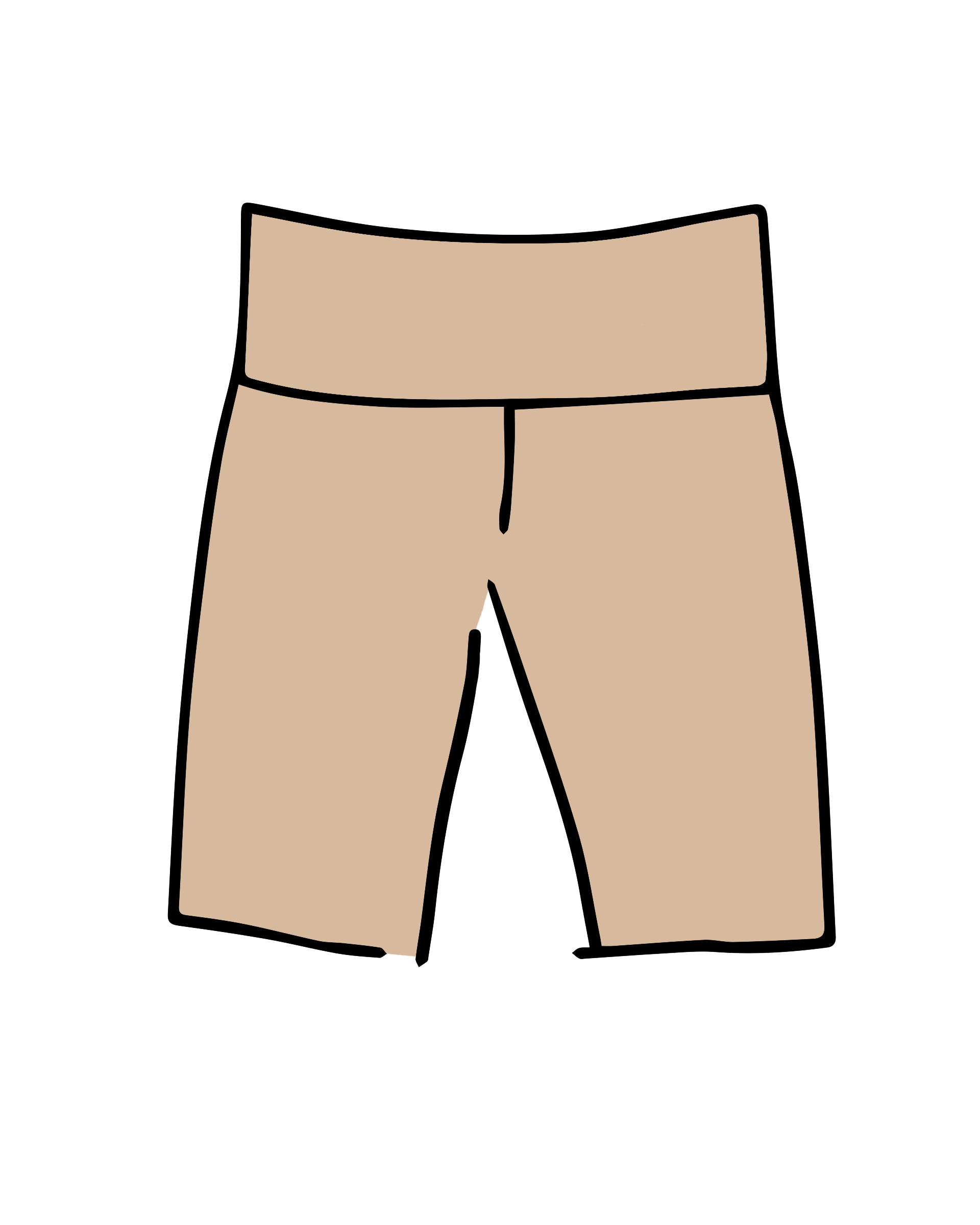High Rise Bike Shorts Pine Nut
