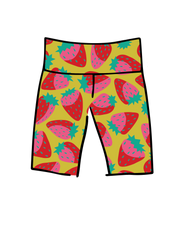 High Rise Bike Shorts Strictly Strawberry