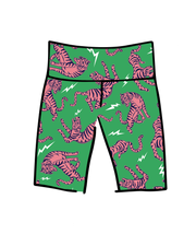 High Rise Bike Shorts Electric Tiger