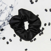 Upcycled Black Satin Scrunchie