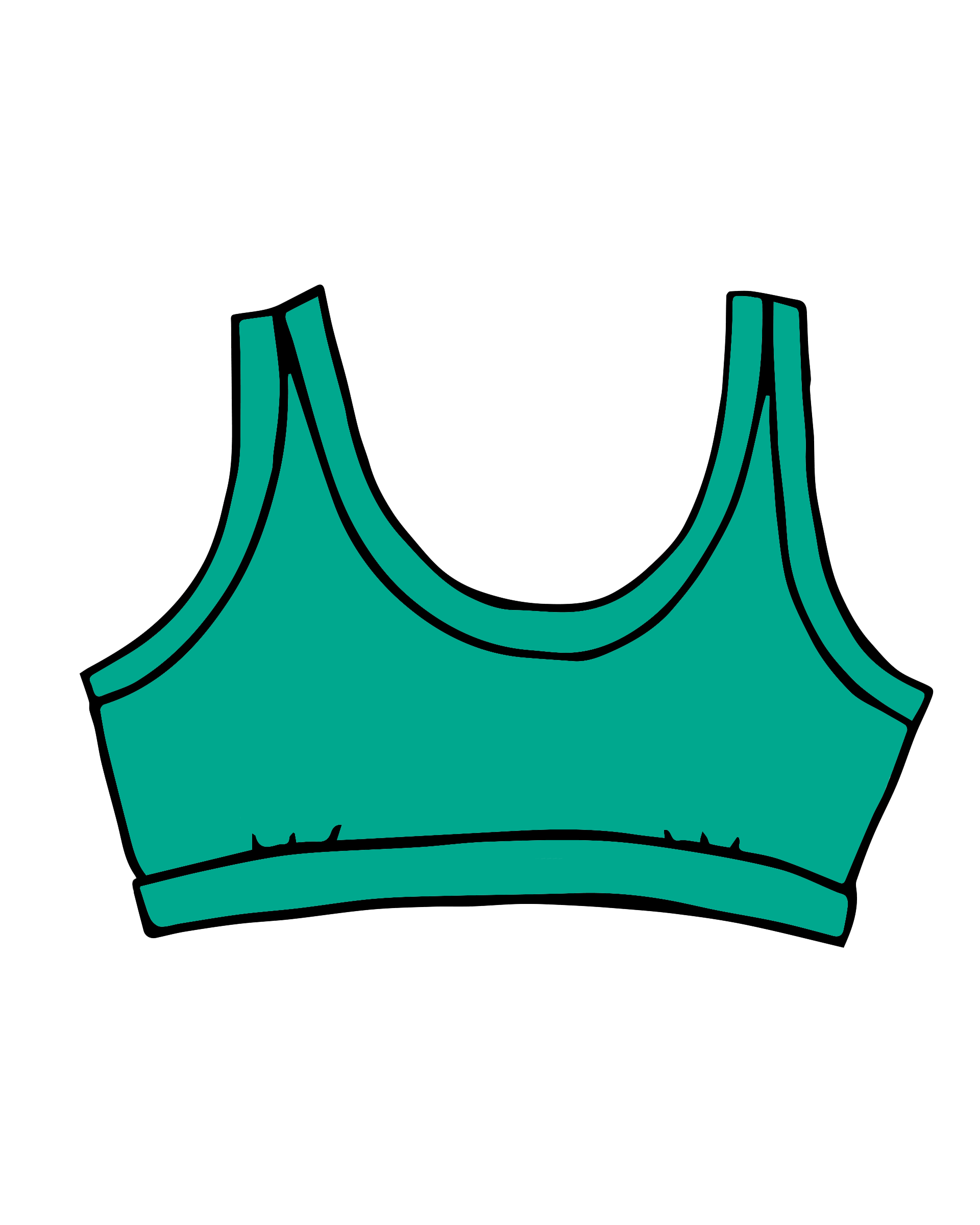 Bralette Peacock Green