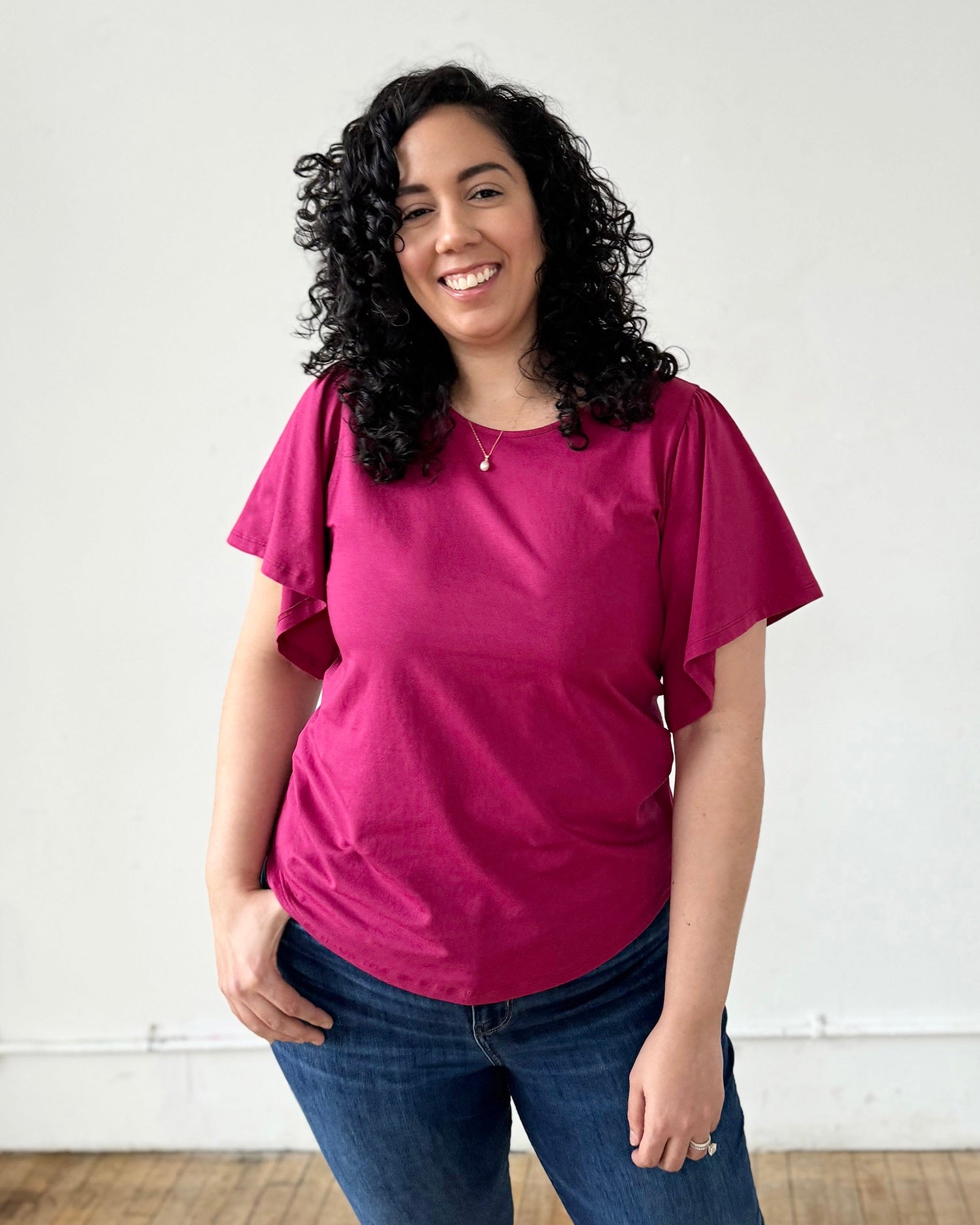 CHLOE tee in Garnet Pink