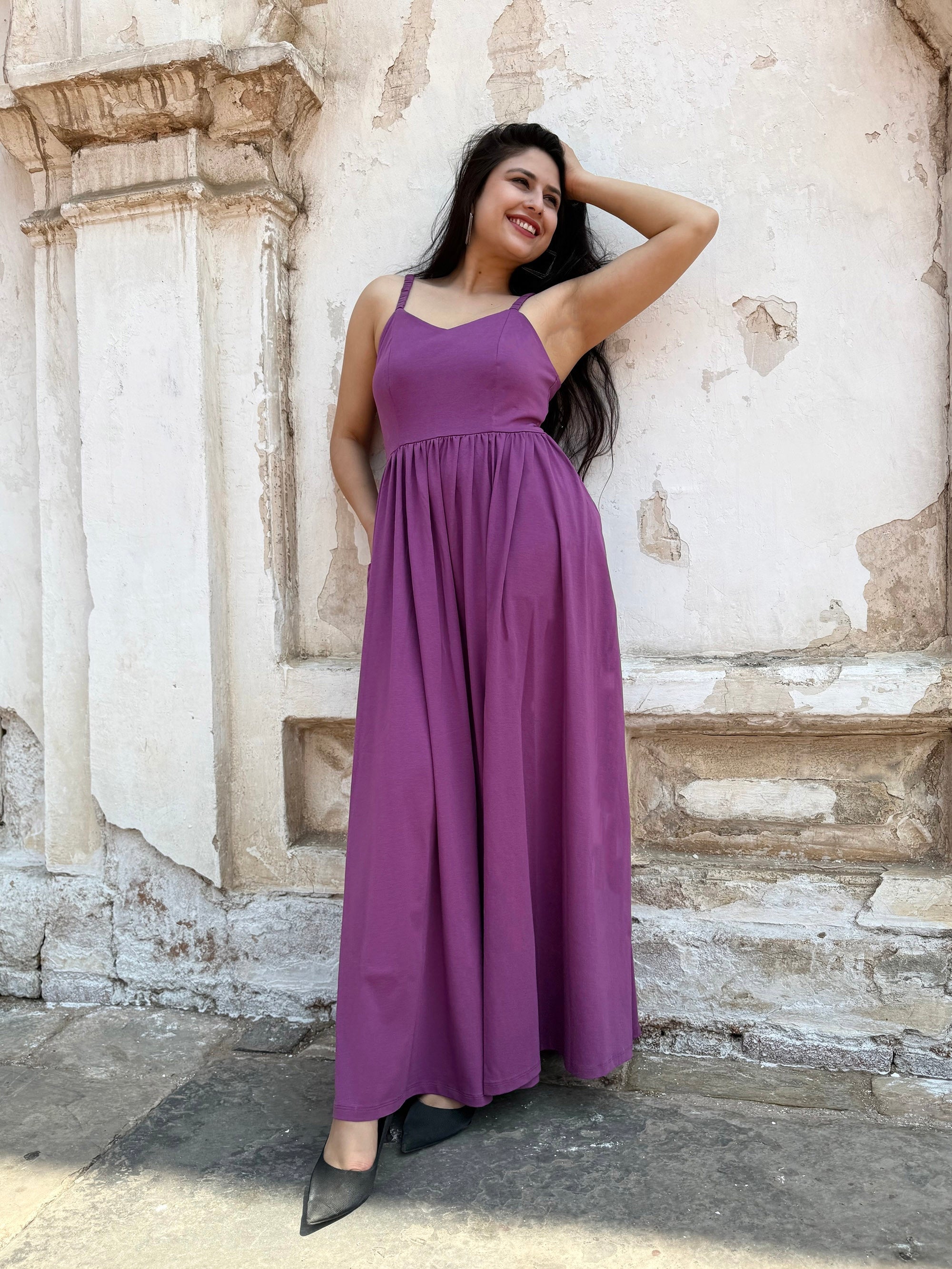 LYDIA dress in Deep Lilac