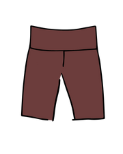 High Rise Bike Shorts Chestnut