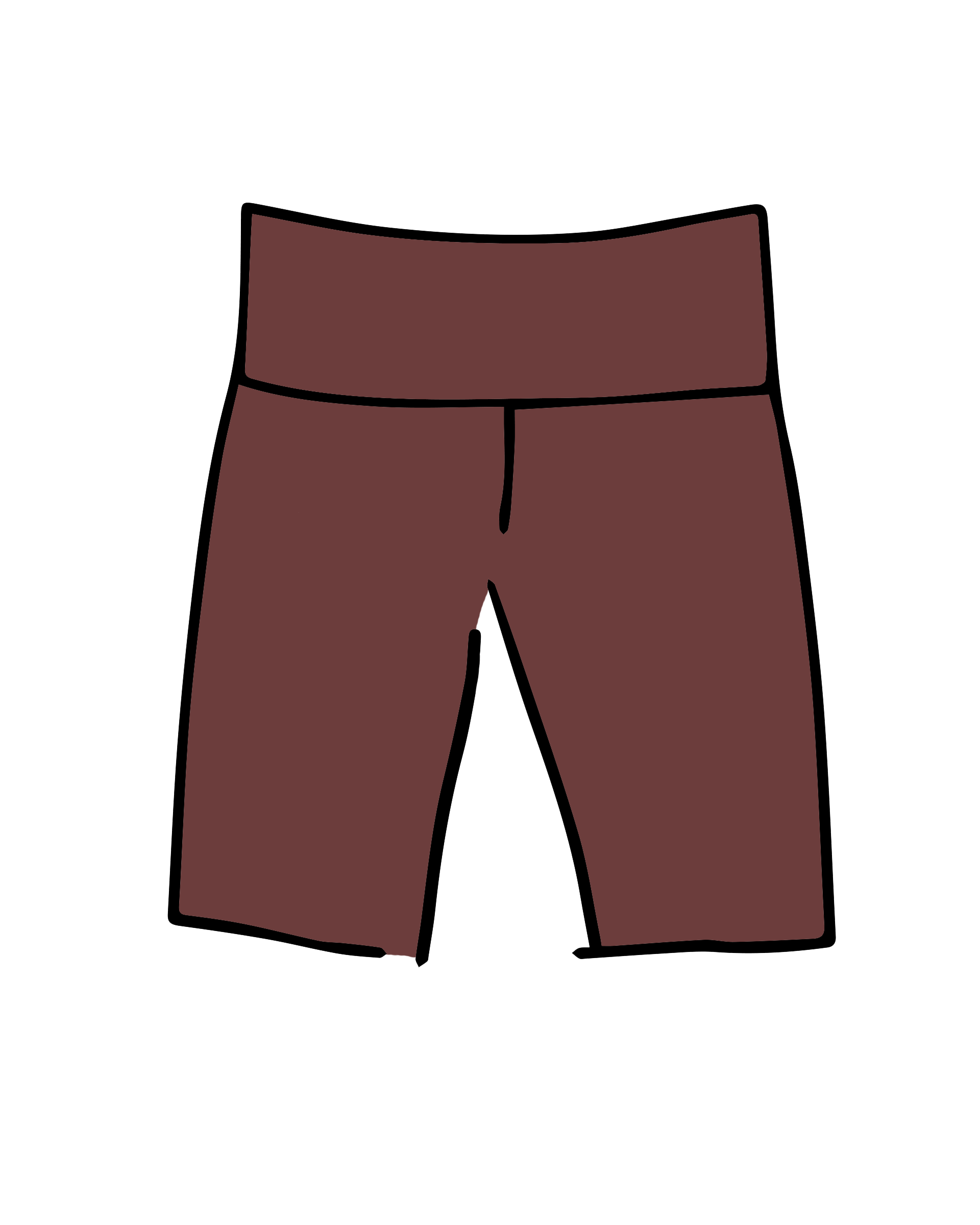 High Rise Bike Shorts Chestnut
