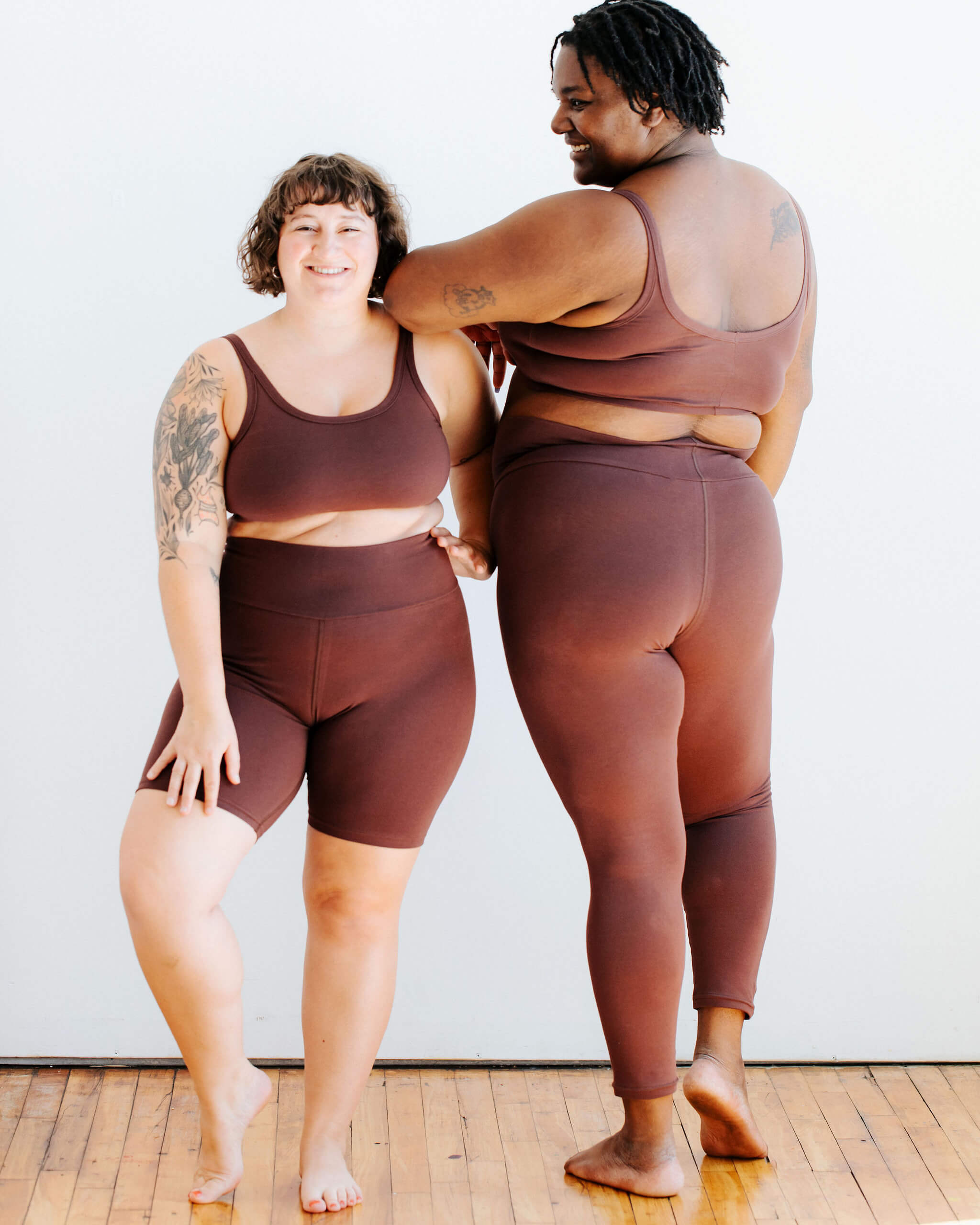 High Rise Ankle Leggings Chestnut