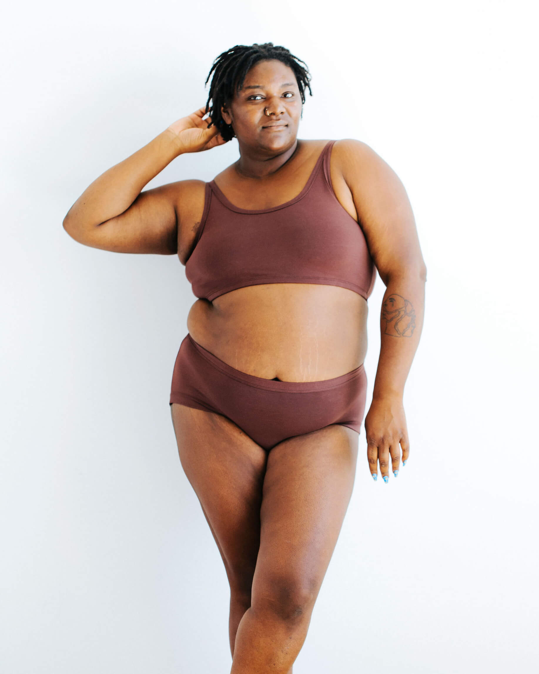 Longline Bra Chestnut