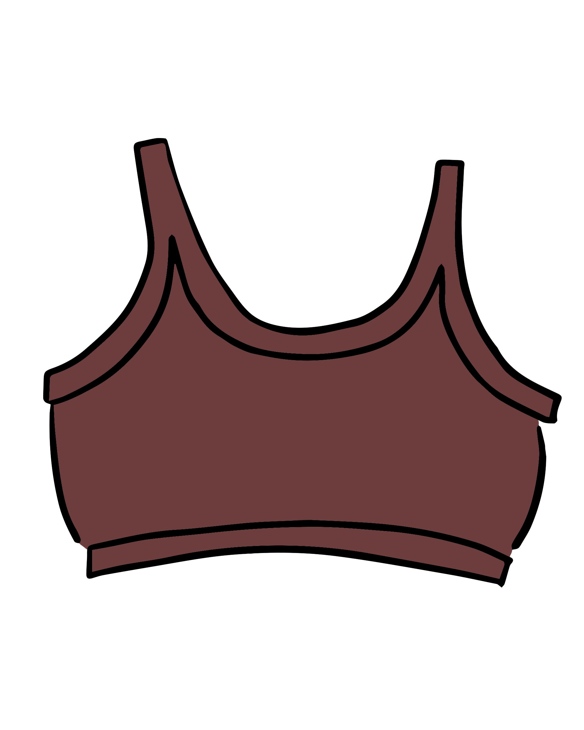 Longline Bra Chestnut