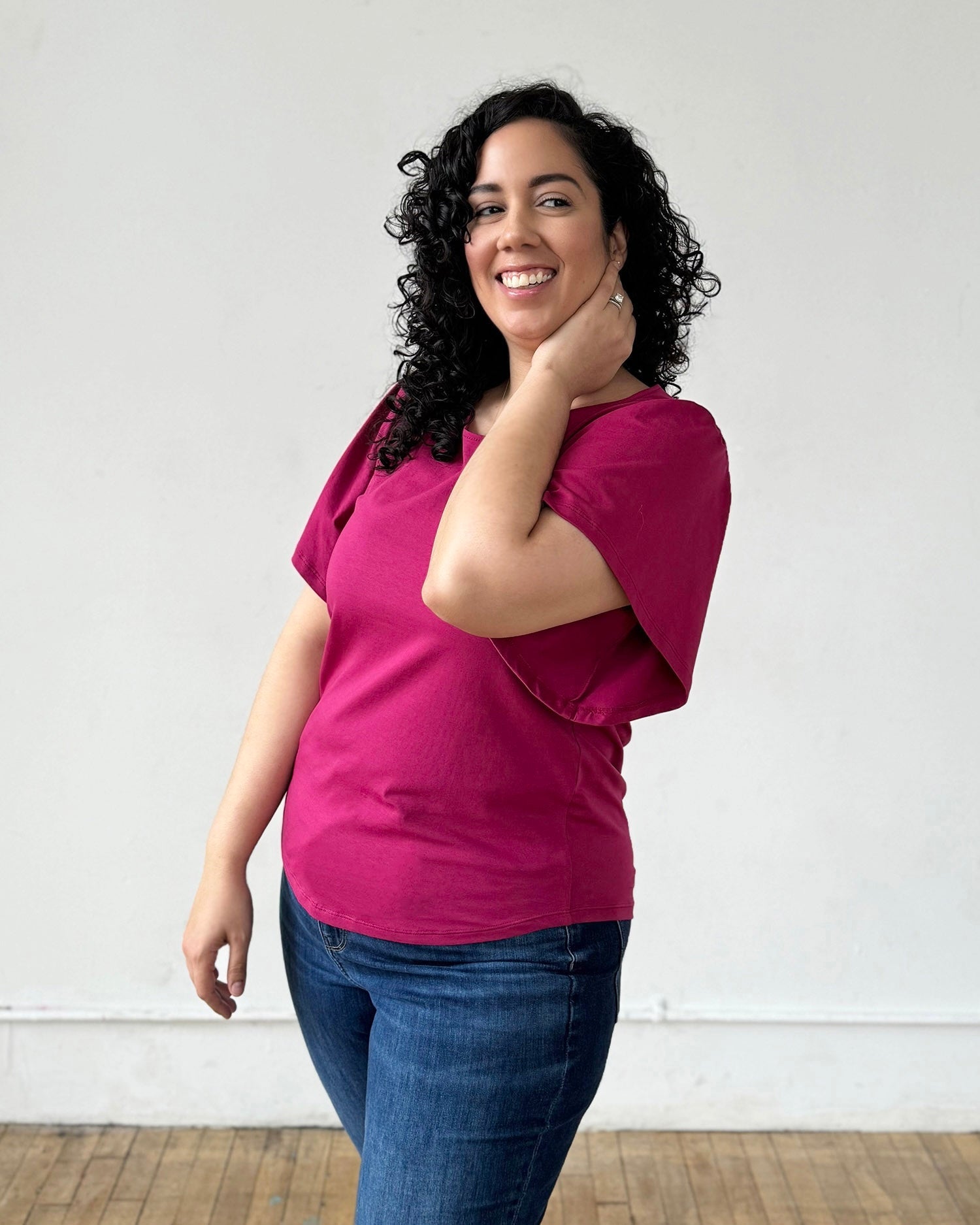 CHLOE tee in Garnet Pink