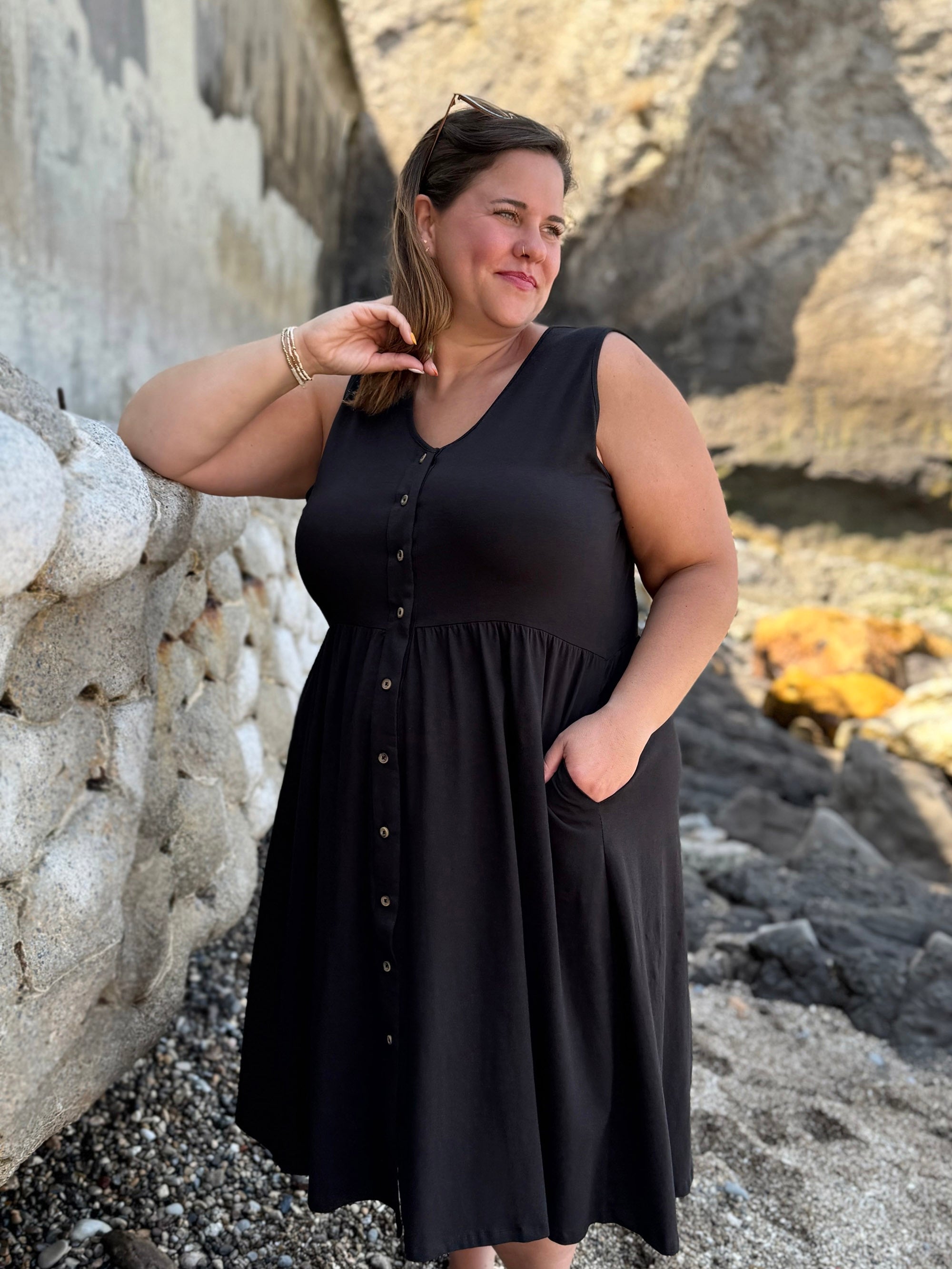 SUNSET dress in Black