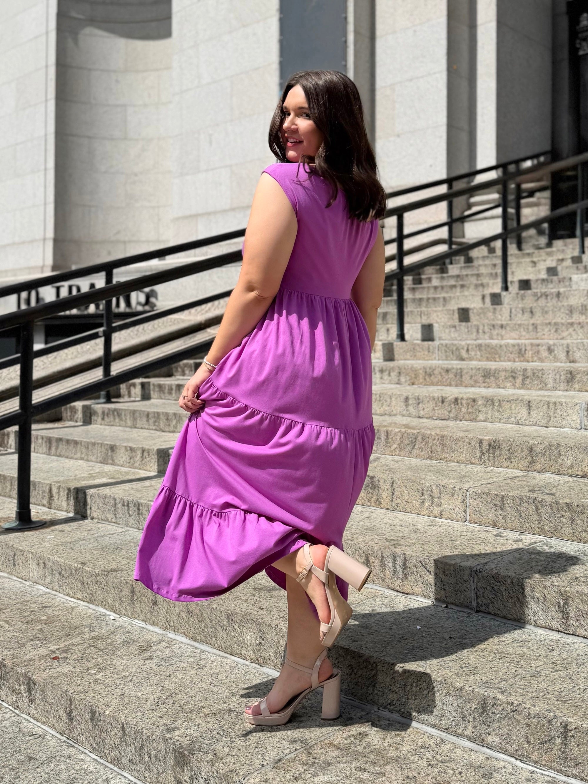 DARCY dress in Magenta Bloom