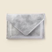 Mini Envelope Wallet With RFID protection - Silver Glitter