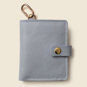 Wallet with Snap and Key Ring - Ice Blue