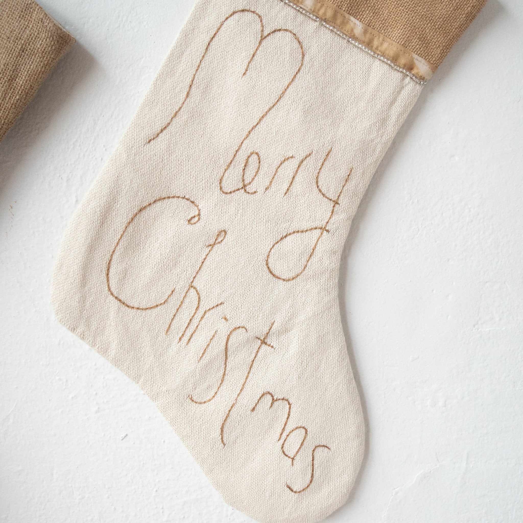 Embroidered Christmas Stocking