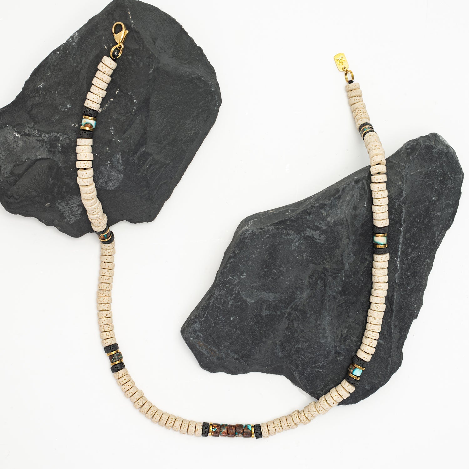 Vanguard Lava Bead Men's Necklace