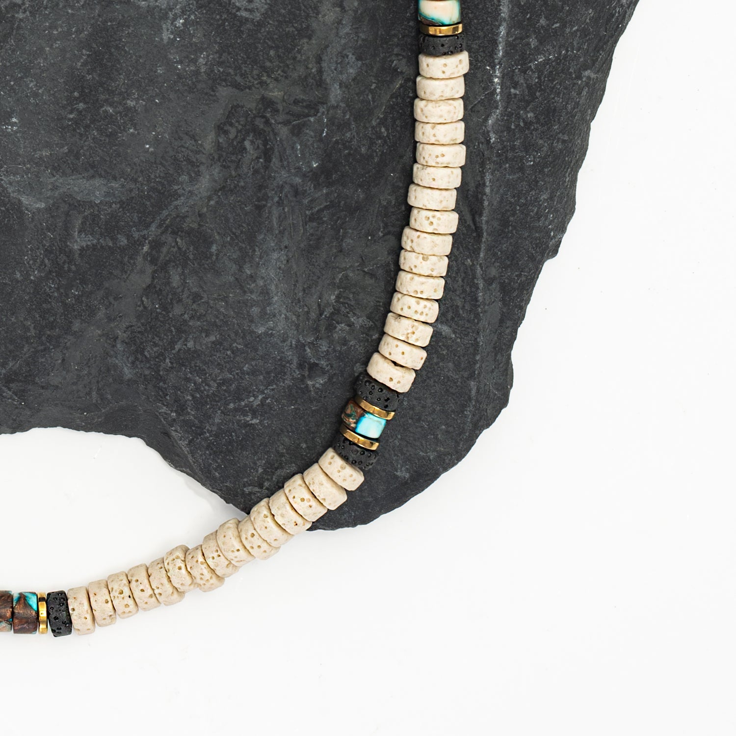 Vanguard Lava Bead Men's Necklace