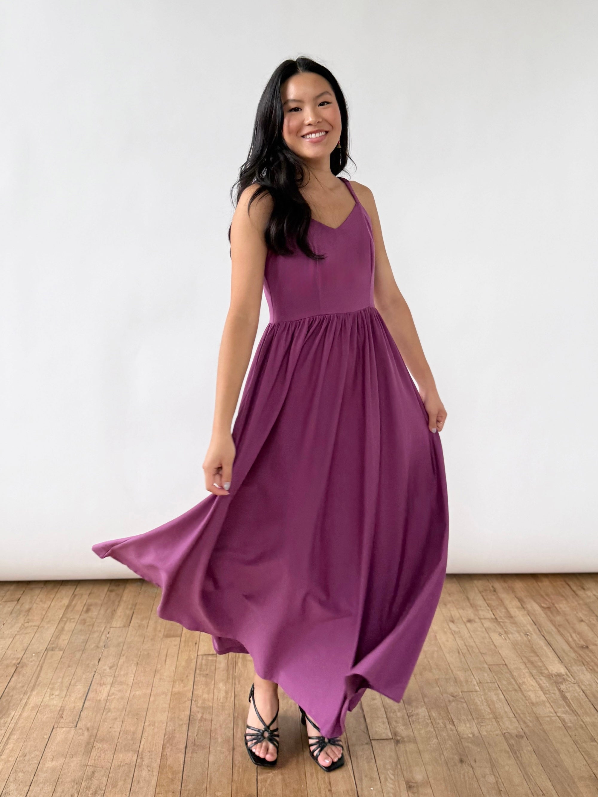 LYDIA dress in Deep Lilac
