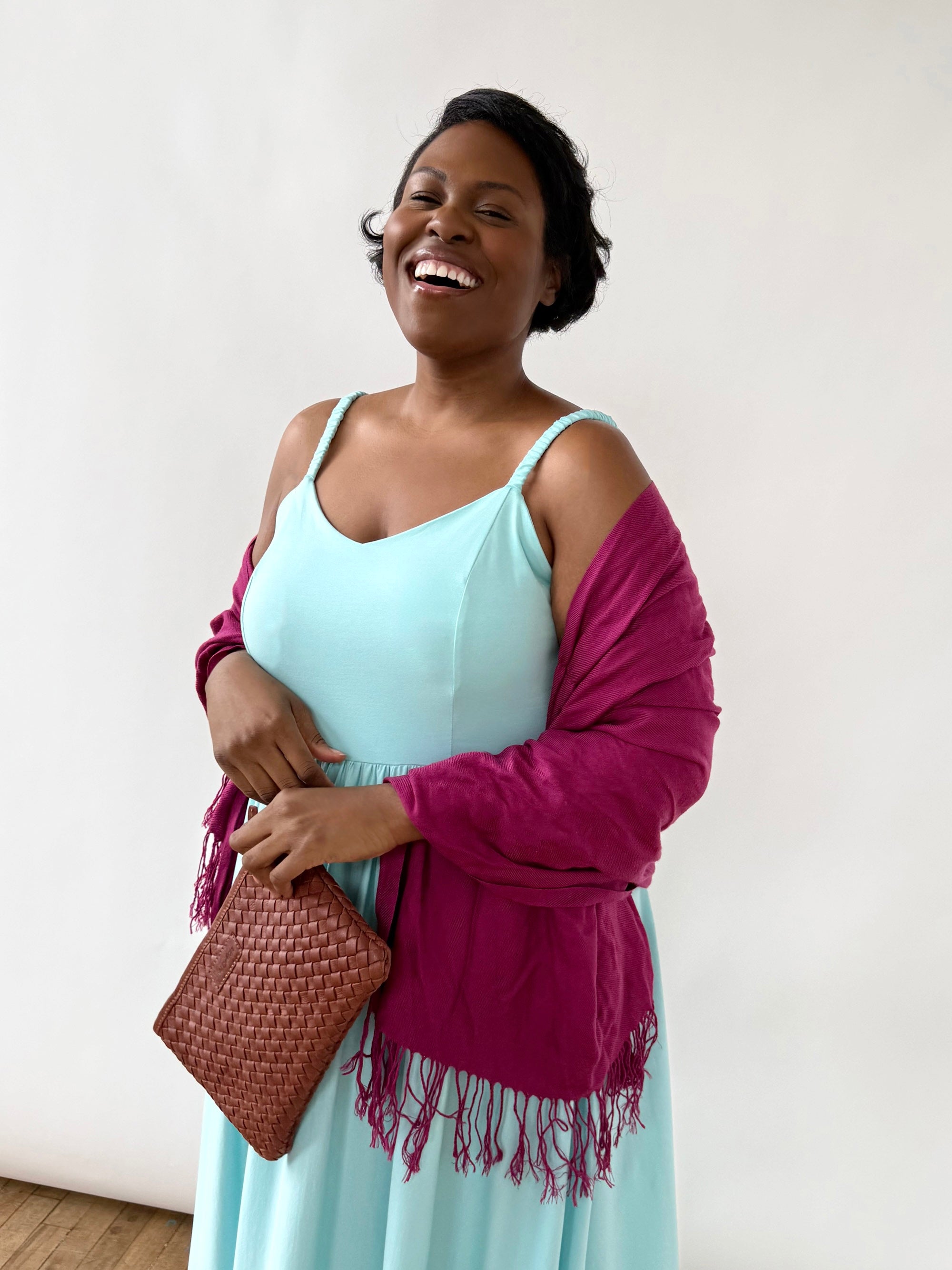 LYDIA dress in Crisp Aqua